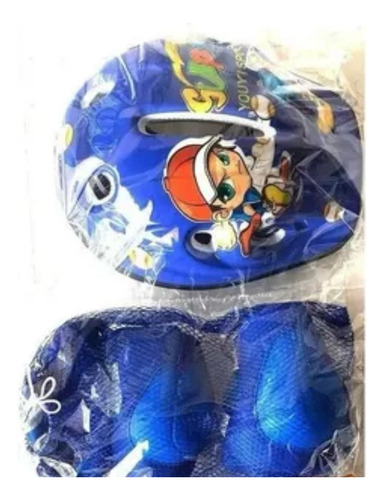 Kit Casco Protección Niños Rodilleras Muñequeras Coderas