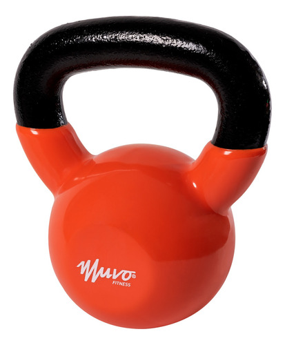 Kettlebell Vynil 12 Kg Muvo Oxford Color Rojo