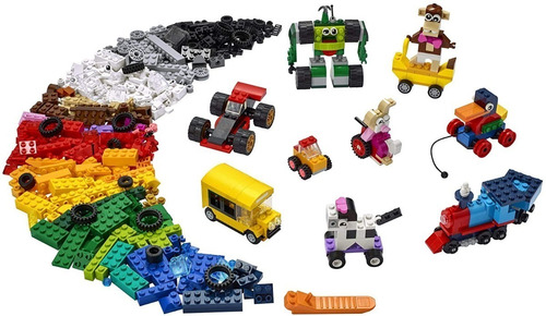 Lego Classic Original Caixa Blocos E Rodas