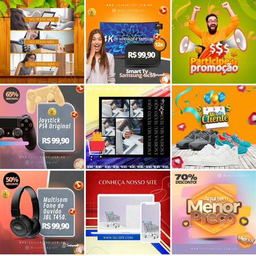 Pack E-commerce - 42 Templates Editaveis Para Canva