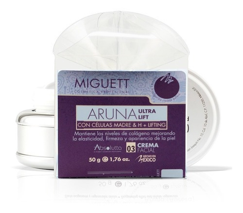 Crema Aruna Ultra Lift Células Madre & H + Lifting Miguett Tipo de piel Pieles con envejecimiento prematuro