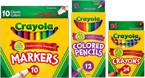 Crayola Paquete Clásico: 3 Artículos, Lápices De Colores (24