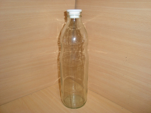 10 Botellas De Vidrio 1 Litro 1000cc. Licores Aceite C/tapon