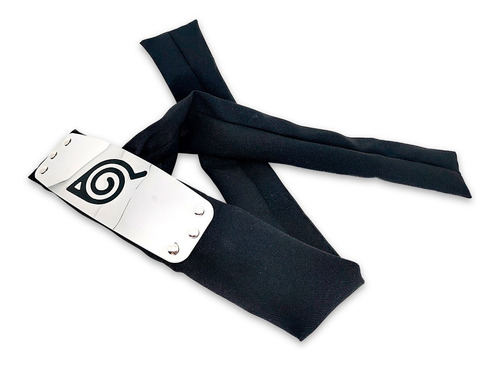 Imagem 1 de 3 de Bandana Naruto Preta Aldeia Da Folha Metal Cravado