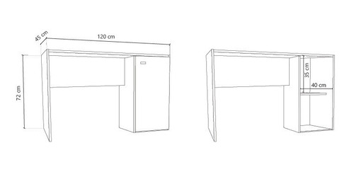 Imagen 3 de 5 de Mesa Escritorio Infantil 1 Puerta- 120 X 45- Dlo 100