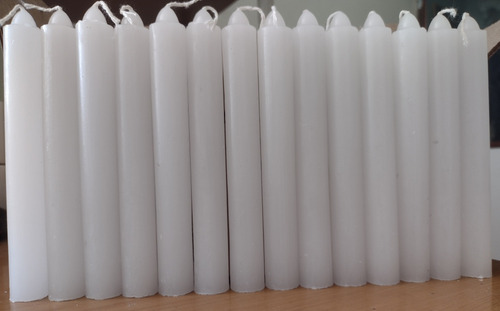 Velas Blancas (14cm De Altura) 