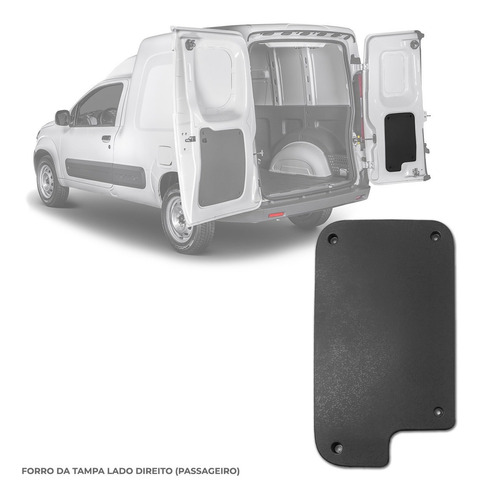 Acabamento Tampa Traseira L/d Fiat Novo Fiorino 2011-2022