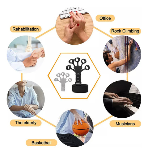 Extensor De Dedos, Rehabilitación, Fortalecimiento, Negro Y