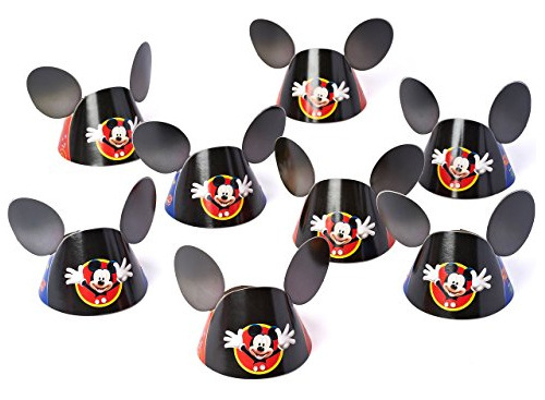 Mickey Mouse Clubhouse Party Hat, Mickey Ears, 8-count.