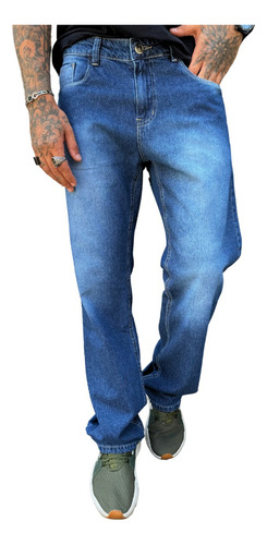 Calça Jeans Masculina Balão 100% Algodão Bag Skatista Escura