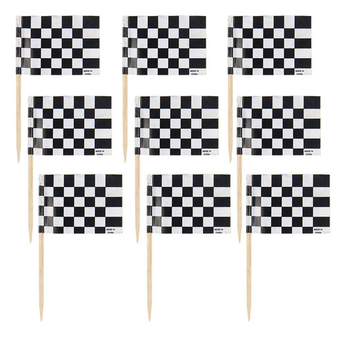 Decoración De Tartas Con Banderas De Carreras A Cuadros, 24