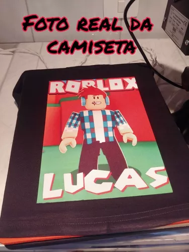 Camiseta blusa preta infantil menino roblox - Estampmax