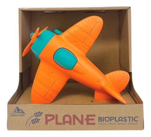 Avión Material Reciclado Plane Bioplastic 18cm