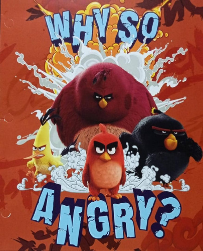 Carpetas Angry Birds Porta Documento 2 Unidades De 30x24 Cm
