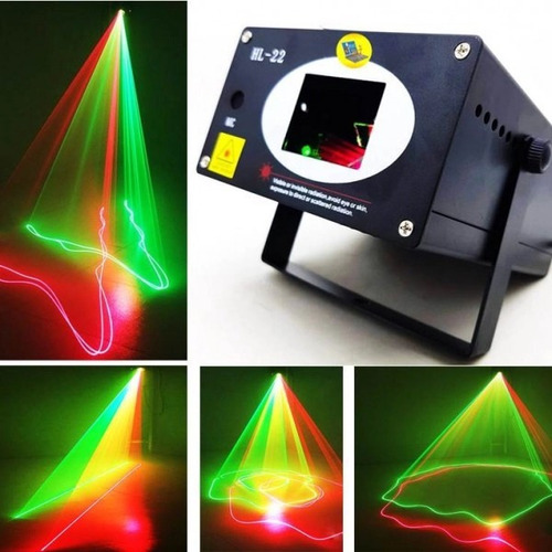 Canhão Raio Laser Efeito Holográfico Projetor Luz Led  Hl22 