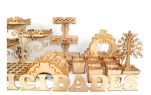 Imagen 3 de 10 de Kit Candy Bar B Mesa De Dulces Cupcakes Muebles Para Fiesta