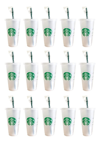 Starbucks 15  Vaso Frio Reutilizable Esmerilado 24 Onza