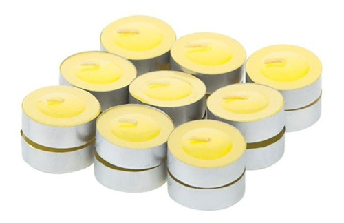 Imagen 2 de 2 de Pack 50 Velas Tealights Amarillo Redondos