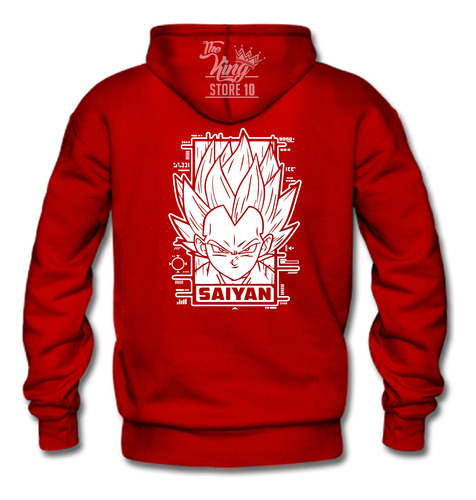 Poleron Con Cierre + Taza, Vegeta Saiyan, Dragon Ball, Anime, Manga, Xxl