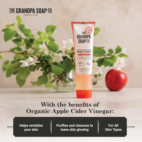 The Grandpa Soap Apple Cider Gel De Baño, 9.5 Oz