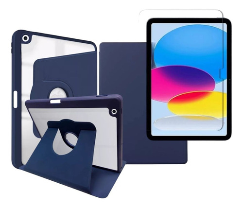 Forro Estuche Smart Case 360 + Vidrio Para iPad 10 Gen 10.9 