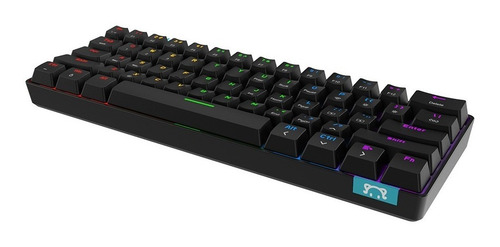 Imagen 4 de 9 de Teclado Mecánico 60% Bluetooth Switch Brown- Stk61 Negro