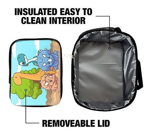 Imagen 6 de 7 de Adorable Dino Portrait Insulated Soft Sided Lunch Box With