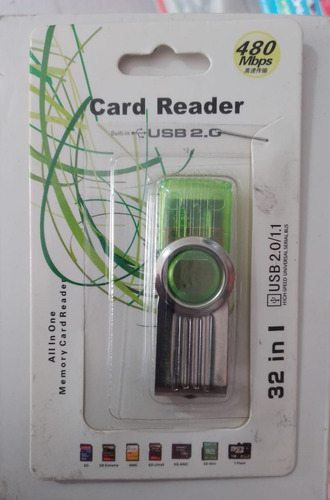 Lector Adaptador Tarjeta Memoria Microsd Usb 2.0 Metalico