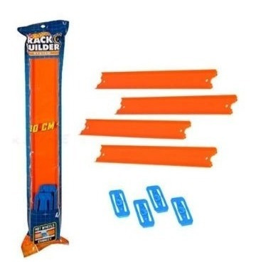 Hot Wheels Track Builder Pista Recta Ccx79 Conector De Pista