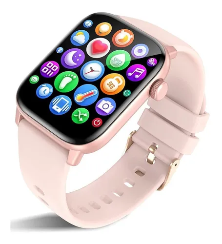 Reloj Inteligente Mujer Smartwatch Nictom NT14 + Malla Metal Rosa