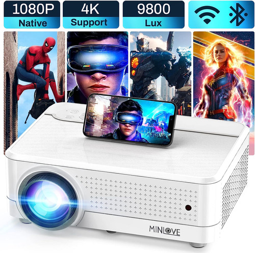 Proyector Bluetooth Wifi Native 1080p, 45 De 450 \display 98