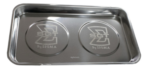 Sigma Tools 140x240mm bandeja magnetica retangular inox