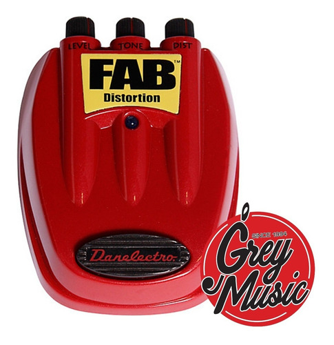 Pedal Efectos Guitarra Danelectro Fab D1 Distortion Rojo