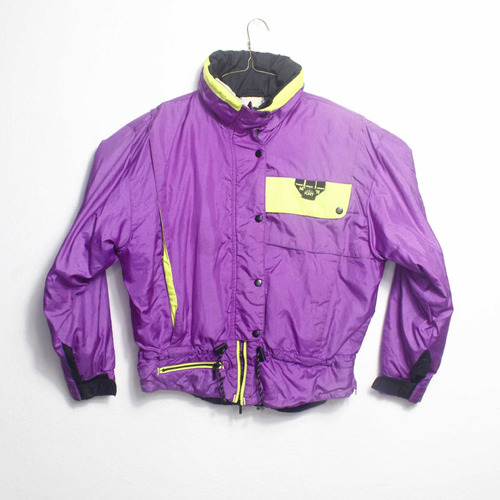 Chamarra Bomber Jacket Vintage 90s Unisex Talla L Neon Rbl