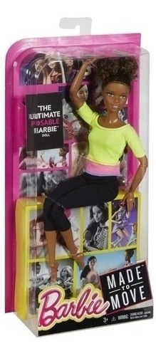 Imagem 6 de 7 de Barbie Articulada To Move Top Amarelo Morena Ms Sj