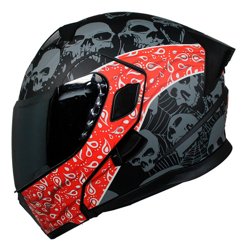 Casco Abatible C/led Red Skull Con Certifificacion Dot Xl Red Skull Red Skull Xl