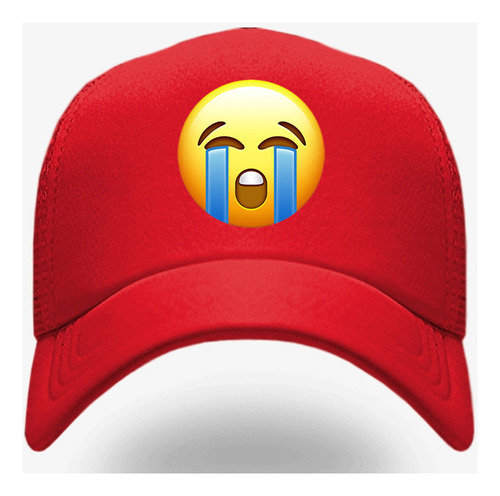 Gorra Trucker Emoji Emoticon Llorando Triste W1