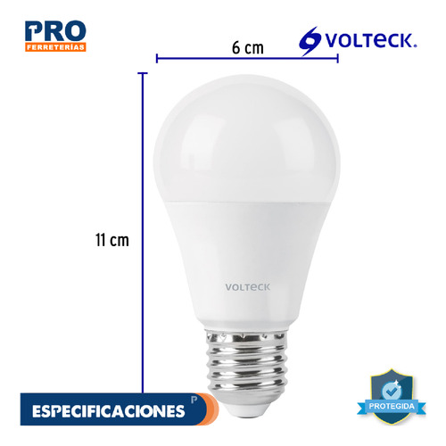 Lámpara Led Tipo Bulbo A19 9 W + Sensor De Movimiento 46993