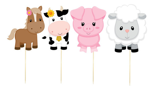 Cotillon Personalizado Animalitos Nena Bolsitas 15 Invitados