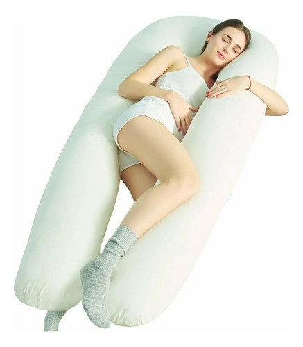 Almohada De Lactancia Y /o Embarazo Microgel Color Gris oscuro Geométrico
