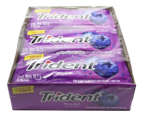 Chicles Trident Mora Azul X 18