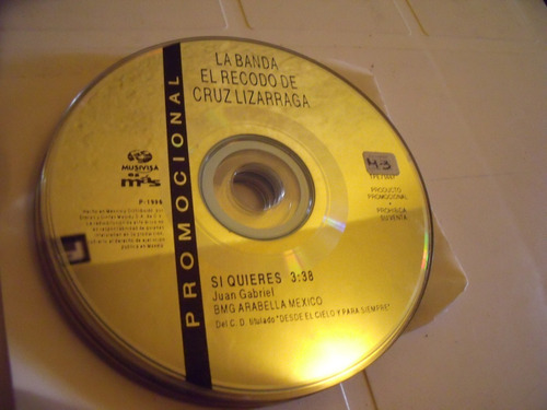 Cd La Banda Del Recodo De Cruz Lizarraga Si Quieres, Promo