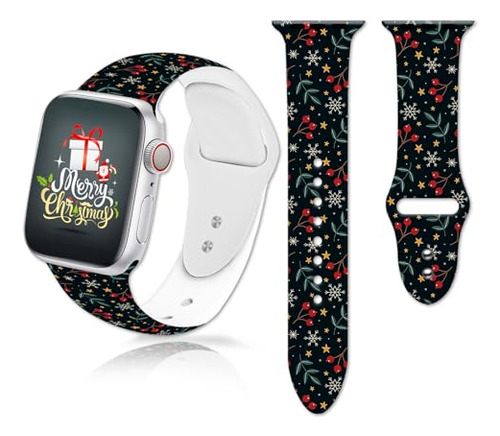 Banda De Reloj Deportivo De Navidad Compatible Con Bandas De