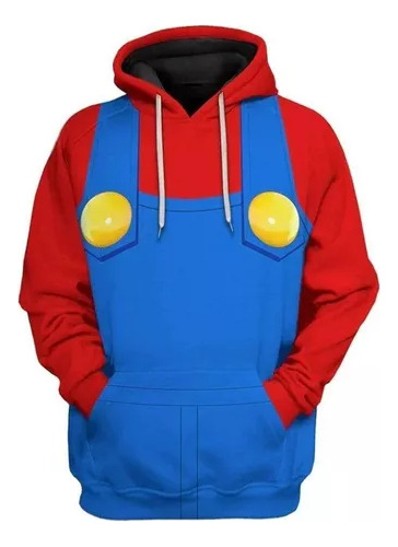 Super Mario 3d Personalidad Digital Sudadera Con Capucha Par