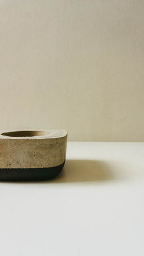 Imagem 5 de 8 de Vaso Cachepot Artesanal Feito De Cimento | Preto P3