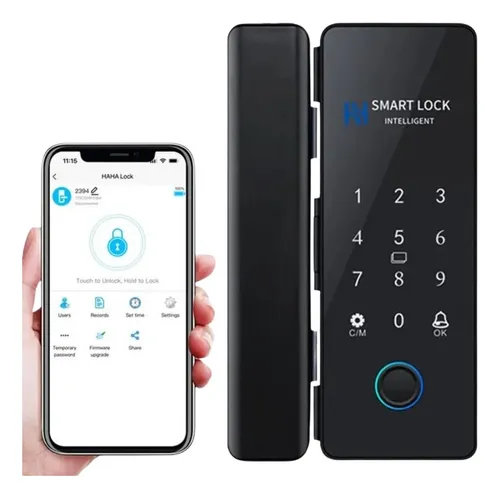 Fechadura Digital Biométrica Wifi Porta Vidro A Prova D'agua Menor preço em Fechadura Digital Biométrica Wifi Porta Vidro A Prova D'agua