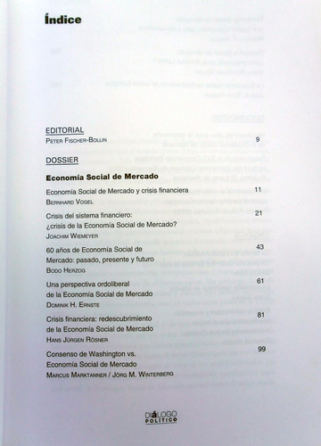 Diálogo Político -. Economía Social De Mercado - 2009