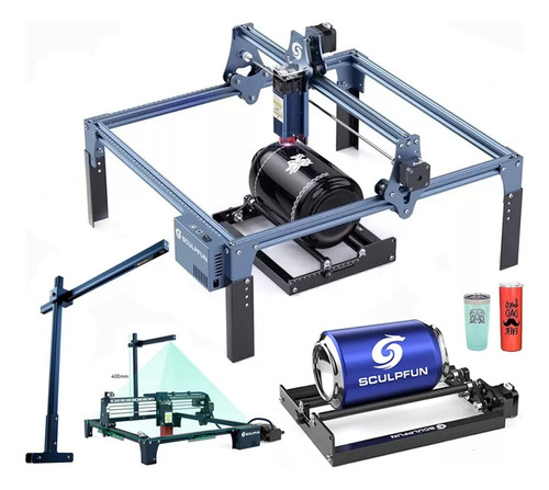 Sculpfun S9 Grabador Láser Y Rodillos,conjunto De Accesorios