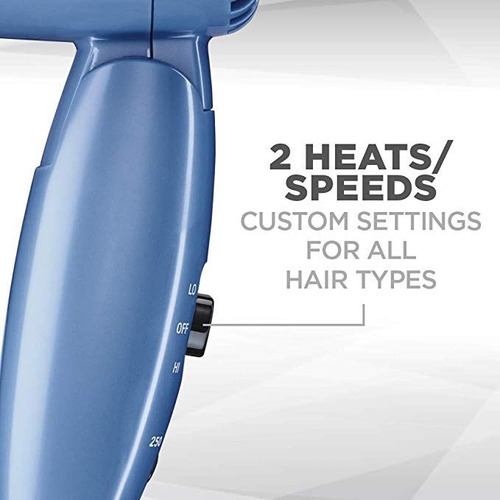 Secadora Compacta Plegable Conair Vagabond 1600 W Color Azul Acero
