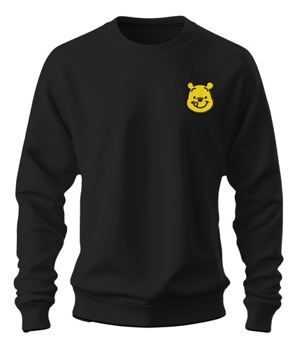 Sudadera Sweater Bordado  Winnie Pooh Osito Rostro Miel